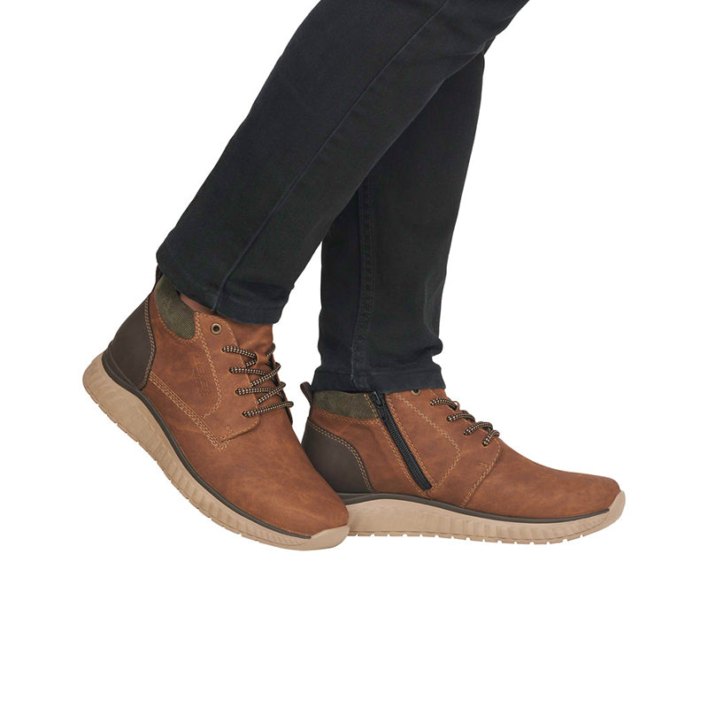 Rieker Men's Boots Brown Fashion Zip Casual Shoes B0603