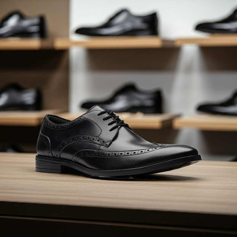 CLARKS Brandon Limit Men's Business Shoes Black Leather Formal Shoes