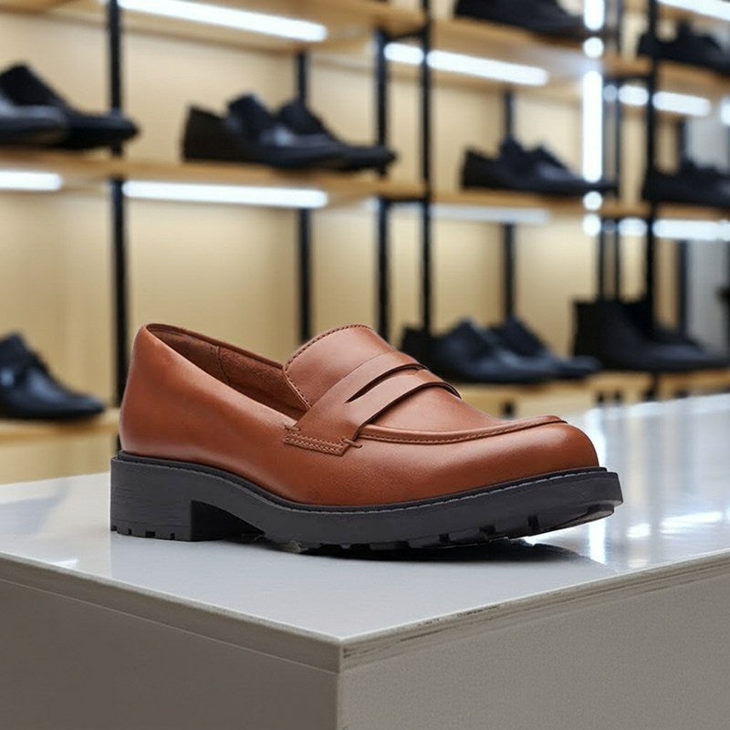 CLARKS Orinoco2 Penny Women's Loafers Leather Casual Shoes