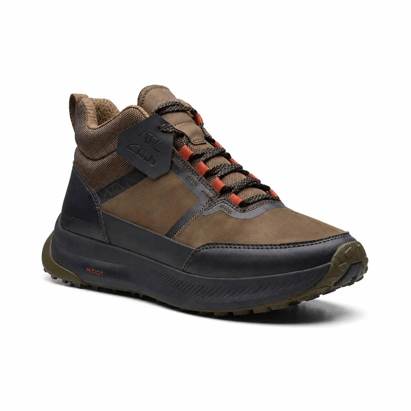 Men's brown and dark gray TrailUp WP casual sneaker with lace-up design