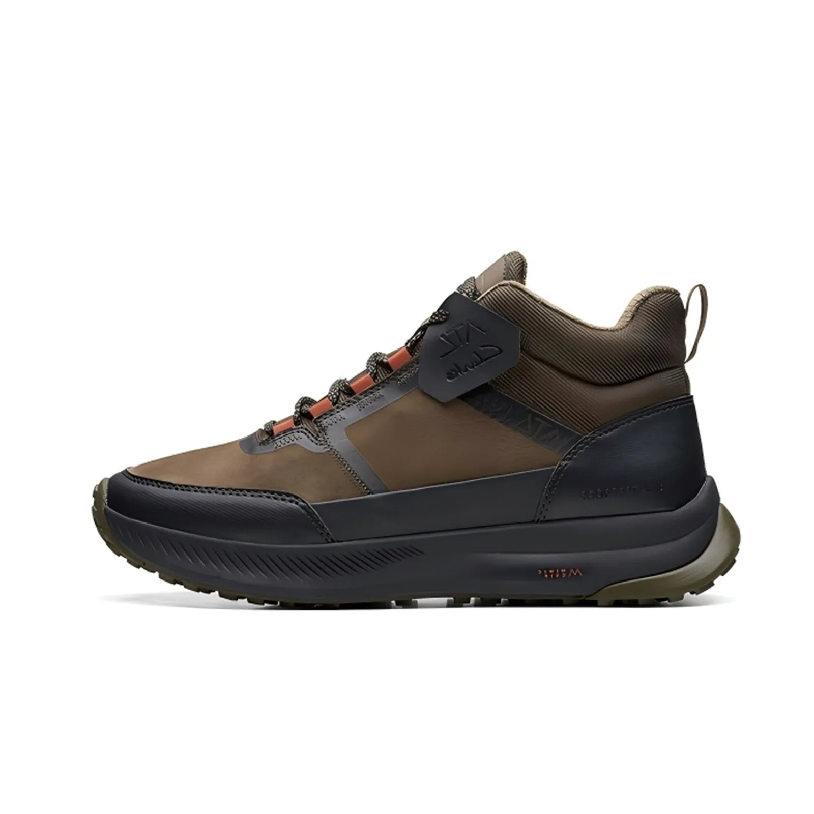 Men's brown TrailUp WP sneaker side view with lace-up and thick outsole