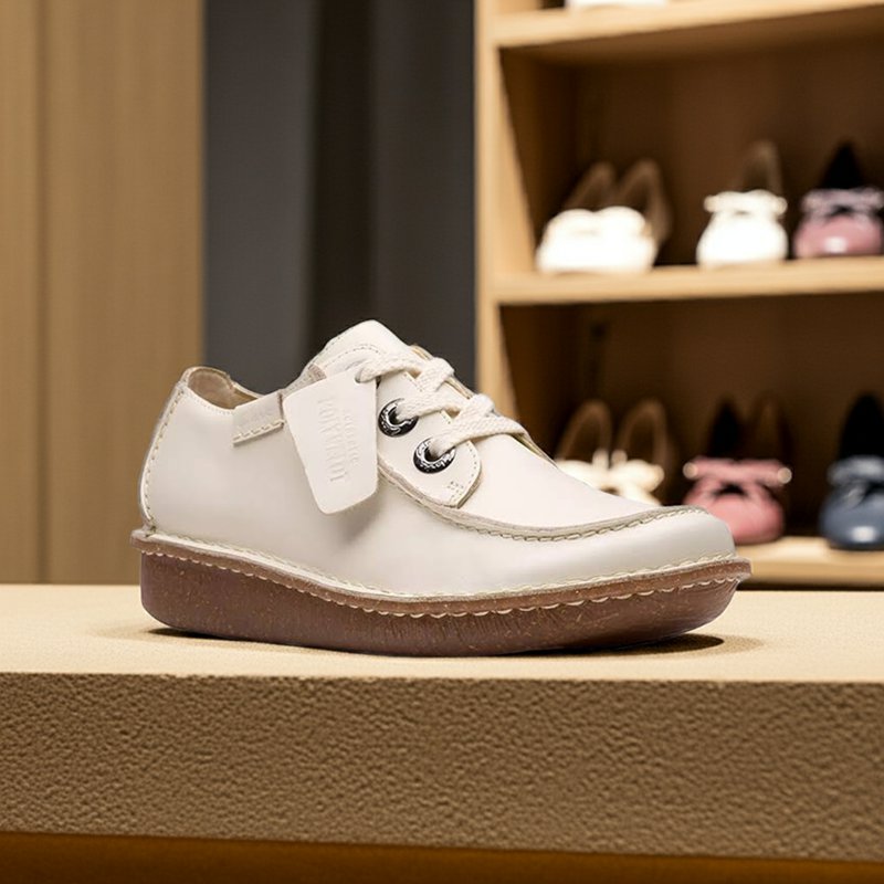 Clarks Funny Dream Women's Business Black Leather Casual Shoes Funny Dream