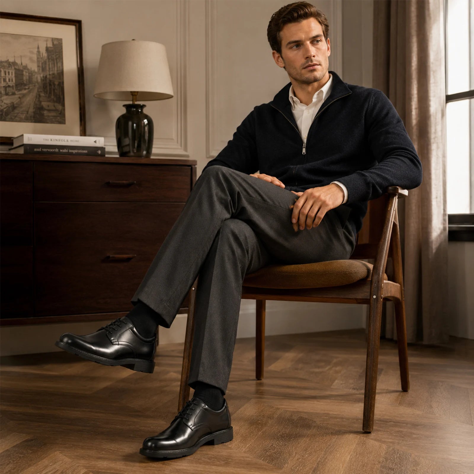 Clarks-Kerton-Lace-Men_s-Leather-Business-Shoes-_-Classic-Office-Comfort-Black