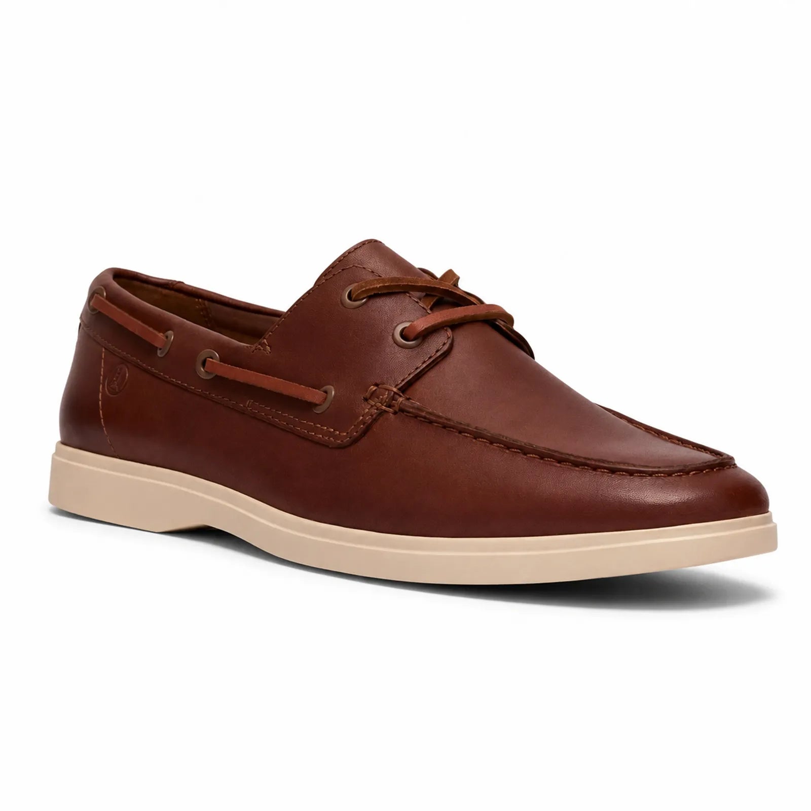 Clarks Torford Boat men's tan leather shoes with Contour Cushion comfort and classic boat shoe styling
