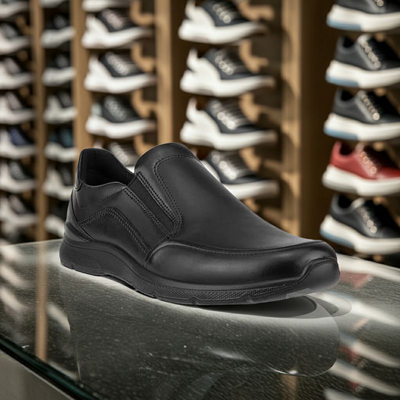 ECCO Irving Men's Loafer Slip-on Black Casual Shoes 511744