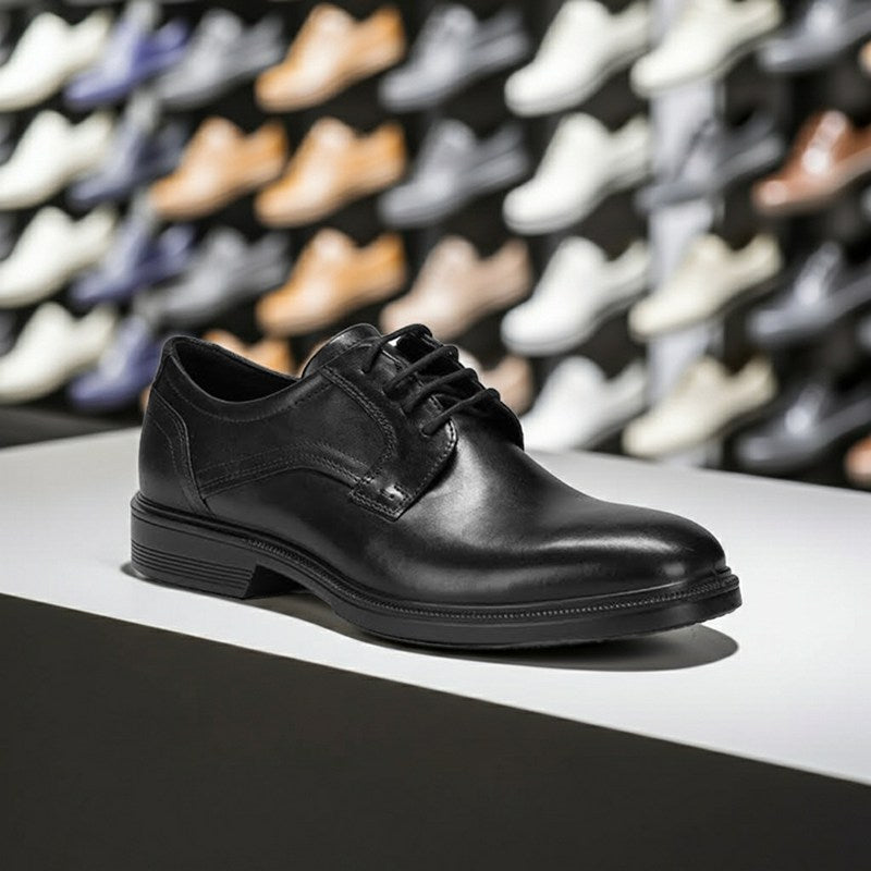 ECCO Lisbon Men's Leather Derby Black Formal Lace Up Shoes 622104