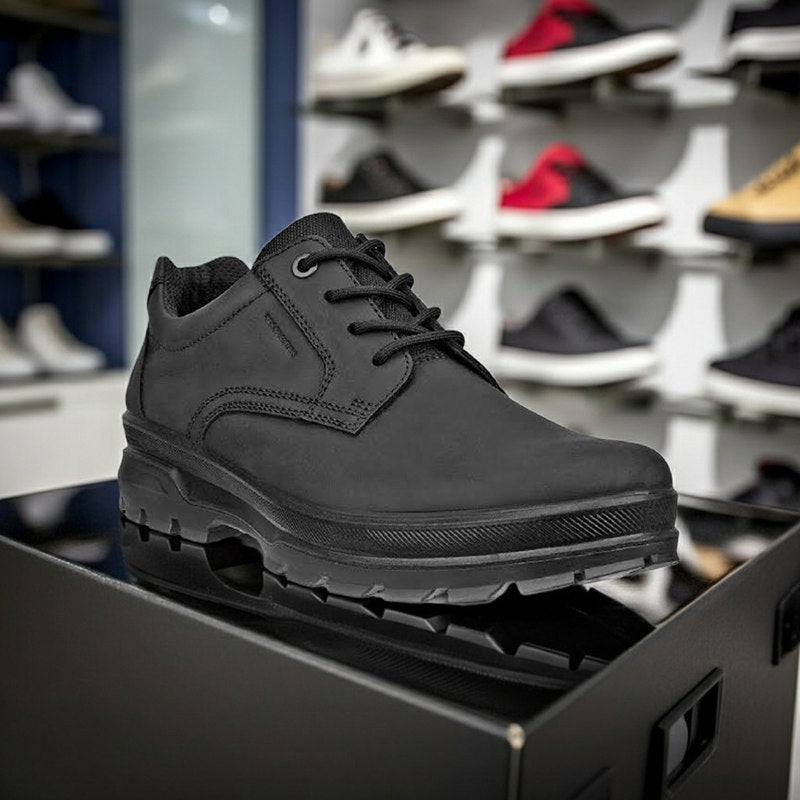 ECCO RUGGED TRACK Men's Black Leather Waterproof Casual Shoes 838164