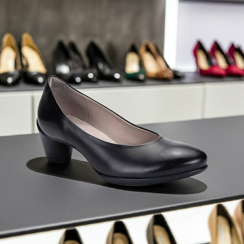ECCO Sculptured 45 Womens Pumps Black Leather Classic Shoes 230203
