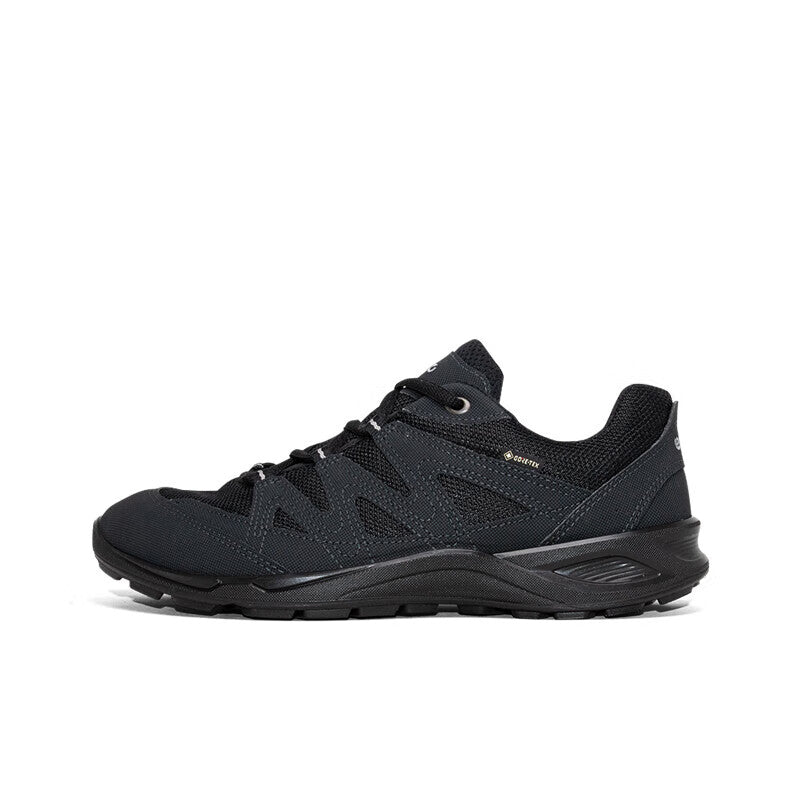 Men's black ECCO Terracruise low sneaker, lace-up with cushioned midsole