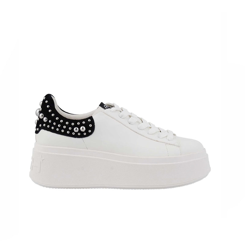 Ash Moby Studs Eco Trainers White and Black Running shoes FW21S133640