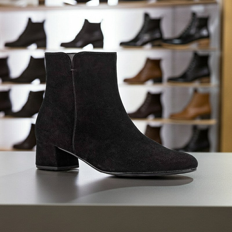 Gabor Abbey Women's Boots Black Leather Heel Boots 55680