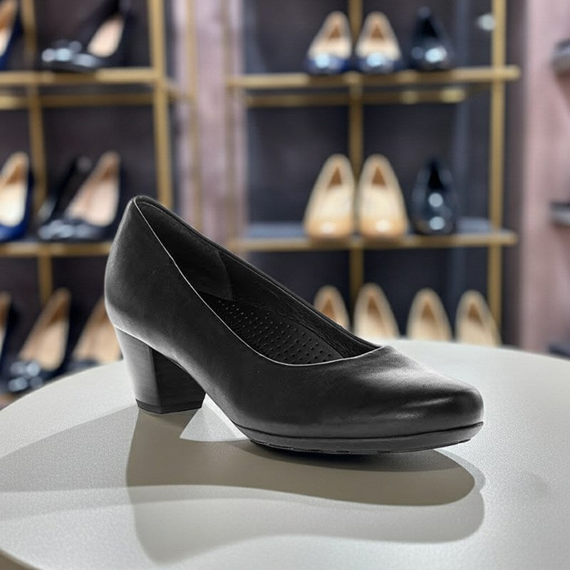 Gabor Brambling Women's Pumps Fashion Black Leather Closed-Toe Shoes 02120