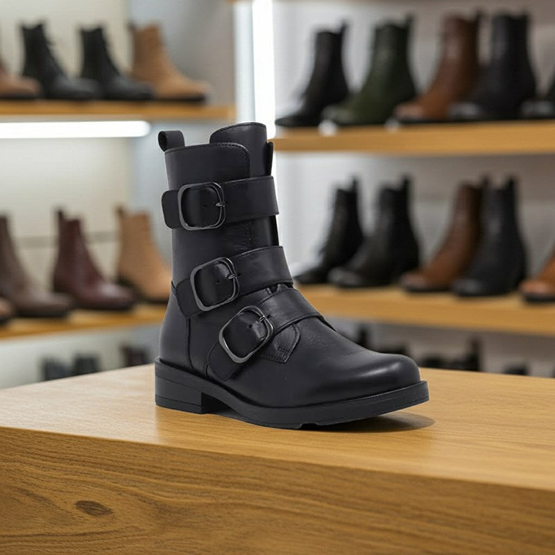 Gabor Hind Women's Boots Black Leather Fashion Shoes 71792