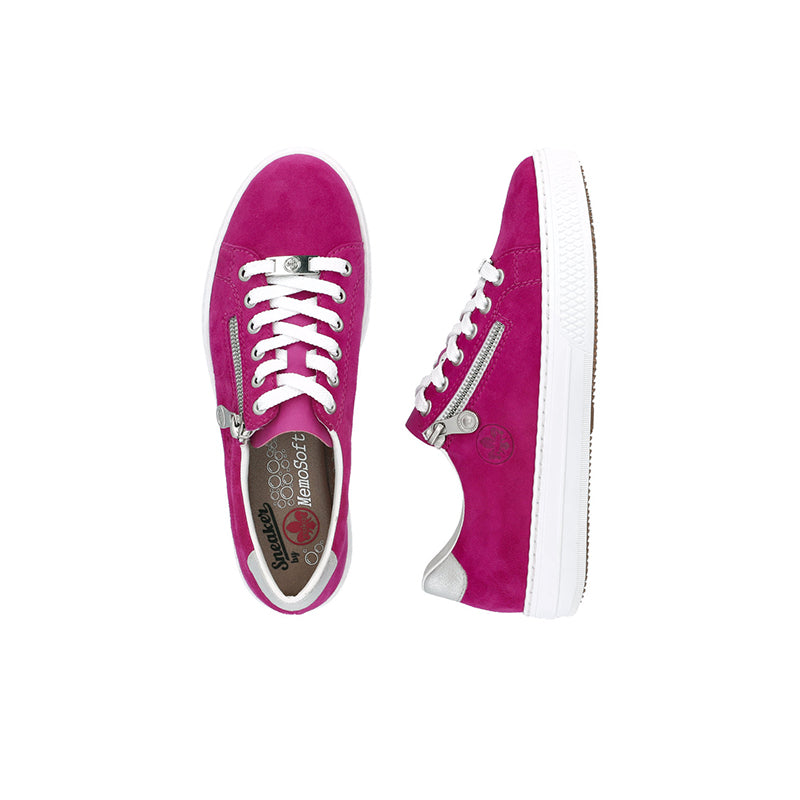 Rieker Women's Sneakers Leather Zip Casual Shoes L59L1