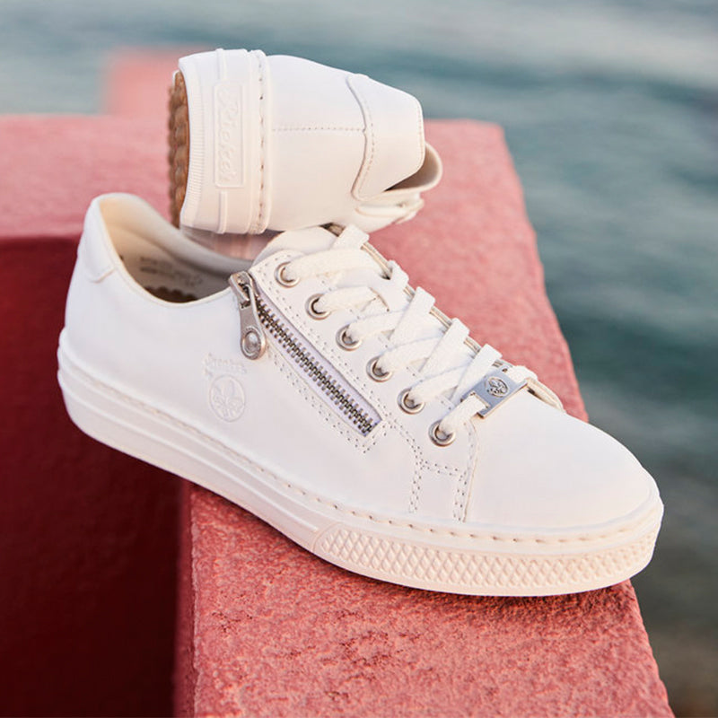 Rieker Women's Sneakers Leather Zip Casual Shoes L59L1