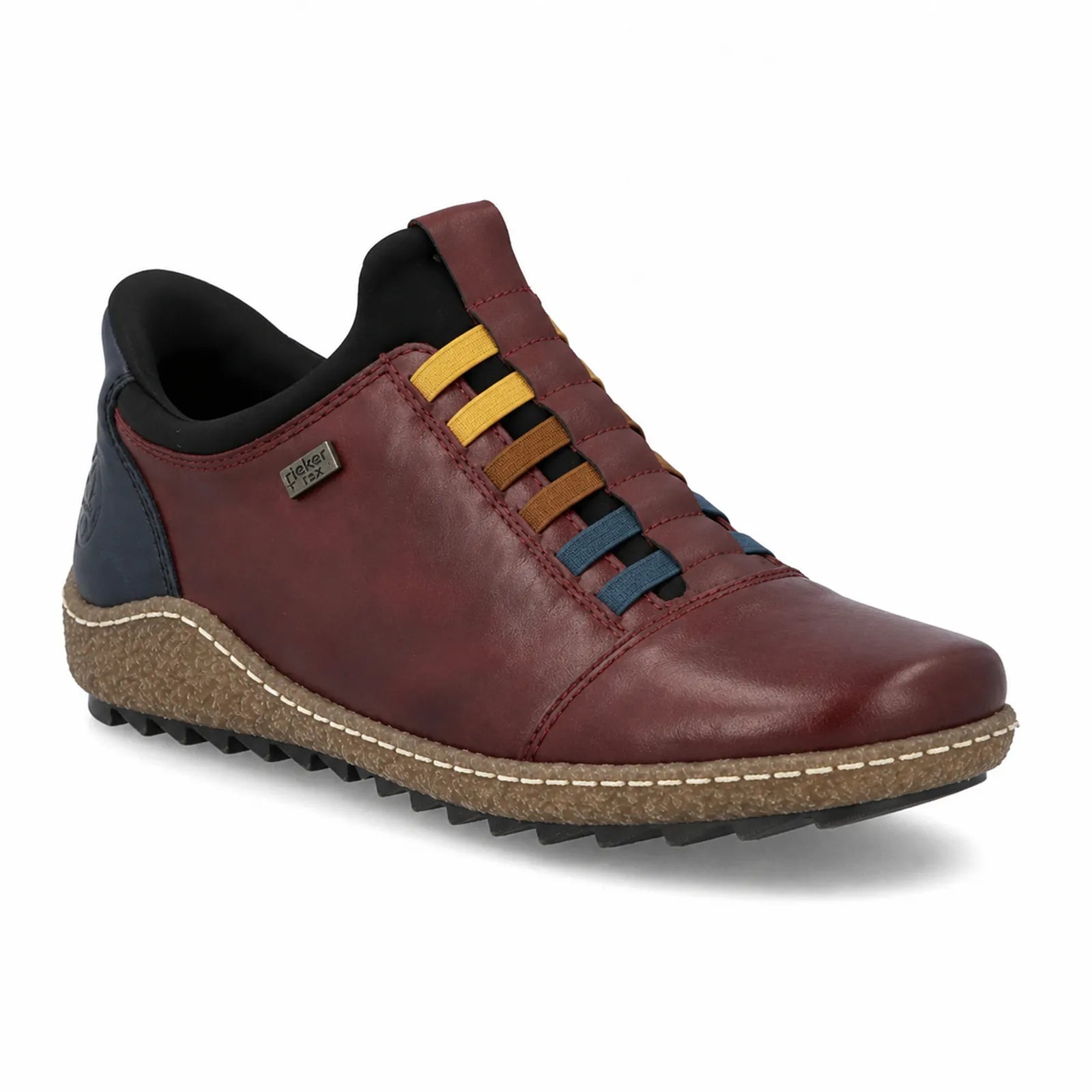 Rieker women's red slip on shoes with RiekerTEX membrane and leather upper, main product view