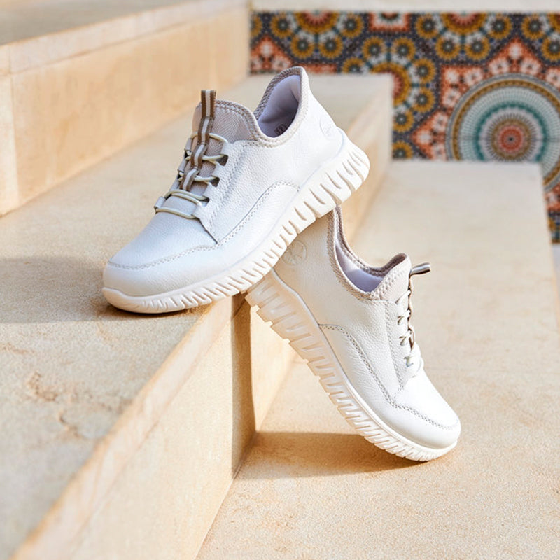Rieker Women's Sneaker White Slip-on Outdoor Casual Shoes M5357
