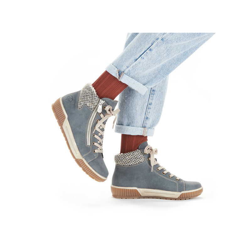 Rieker Women's Boots Green Fashion Zip Casual Ankle Boots N0709