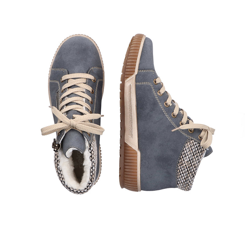 Rieker Women's Boots Green Fashion Zip Casual Ankle Boots N0709