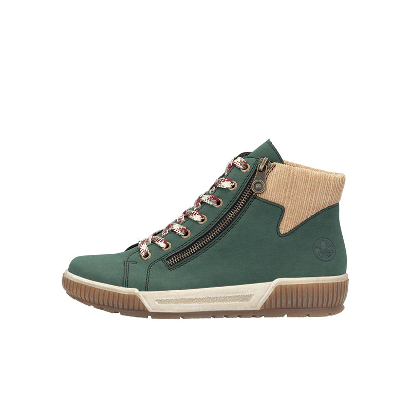 Rieker Women's Boots Green Fashion Zip Casual Ankle Boots N0709