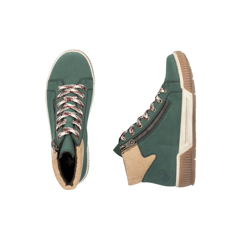 Rieker Women's Boots Green Fashion Zip Casual Ankle Boots N0709