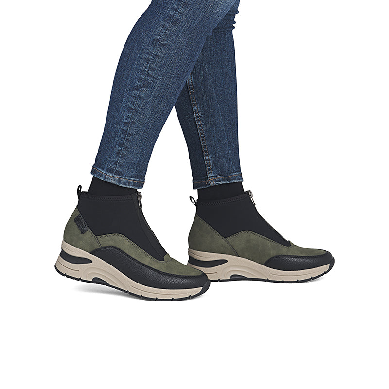 Rieker Women's Boots Fashion Casual Zip Ankle Boots N9362