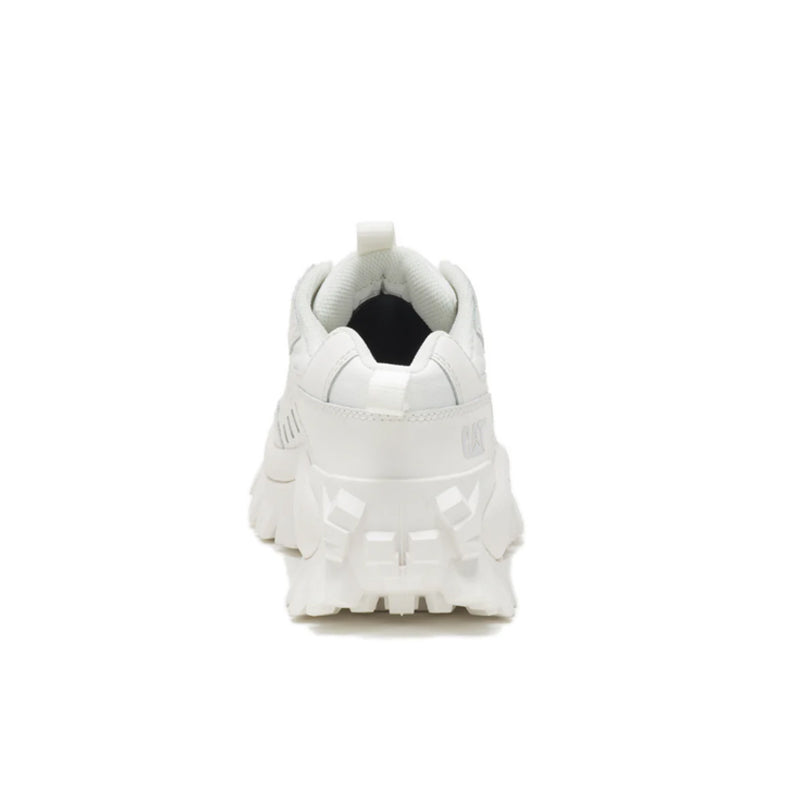 White women's sneakers with rear heel and padded collar