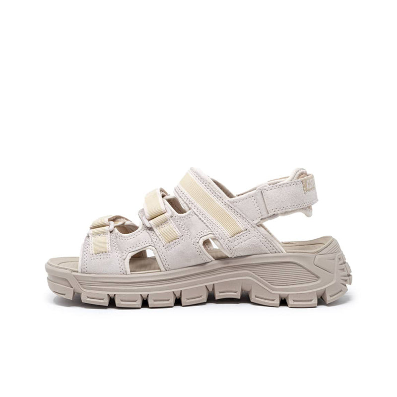 Cat Progressor Women's Sandals White Leather Fashion Buckle Casual Sport Sandals P110275