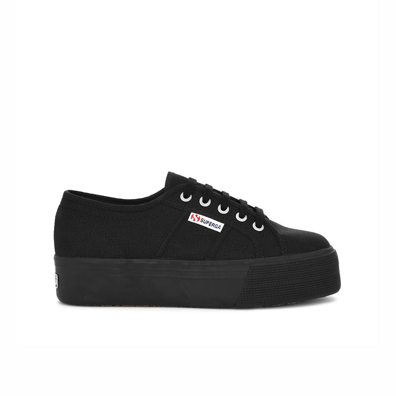 Superga 2790 Acotw Linea Women's Sneakers Black Lace up Outdoor Casual Shoes S0001L0