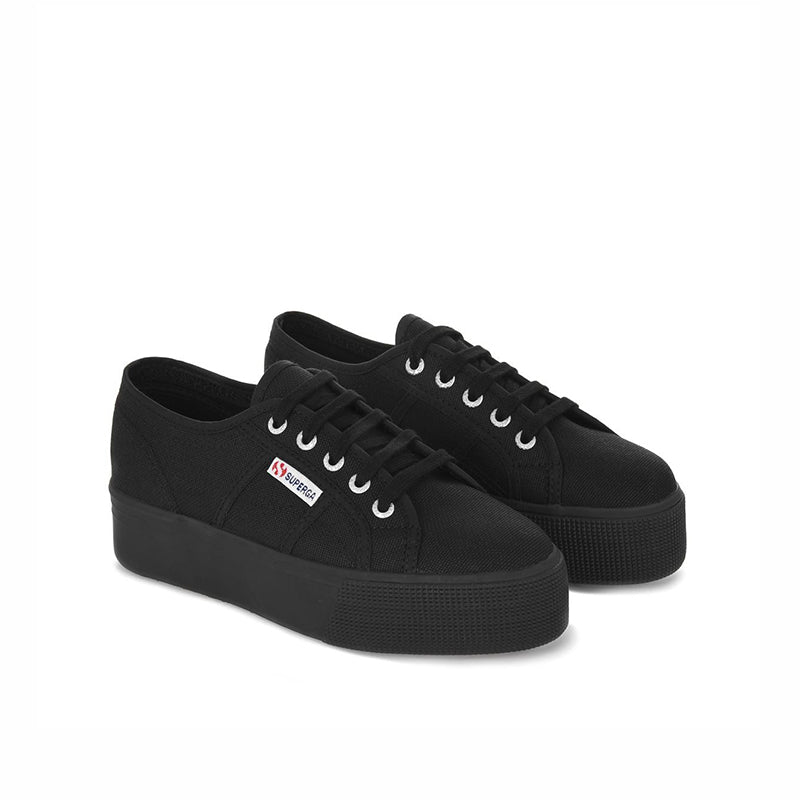 Superga 2790 Acotw Linea Women's Sneakers Black Lace up Outdoor Casual Shoes S0001L0