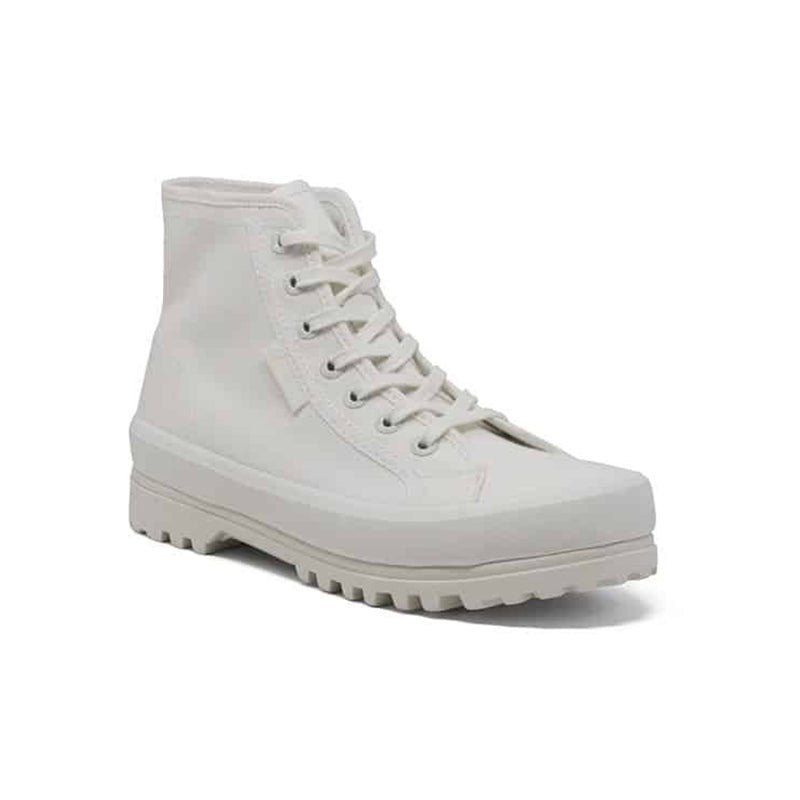 Superga 2341 COTU ALPINA Women's Boots White Lace up Outdoor Casual Shoes S00GXG0