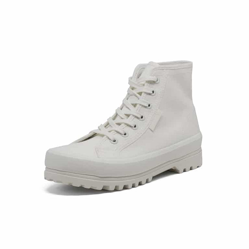 Superga 2341 COTU ALPINA Women's Boots White Lace up Outdoor Casual Shoes S00GXG0