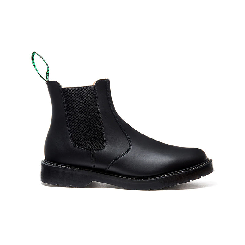 Solovair Gaucho Crazy Horse and Black Greasy Dealer Chelsea Boots for Men and Women Classic Leather Boots S0900