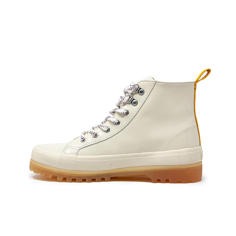 Superga Alpina Tape Women's Boots Beige Leather Boots Lace up Outdoor Casual Shoes S111SMW602