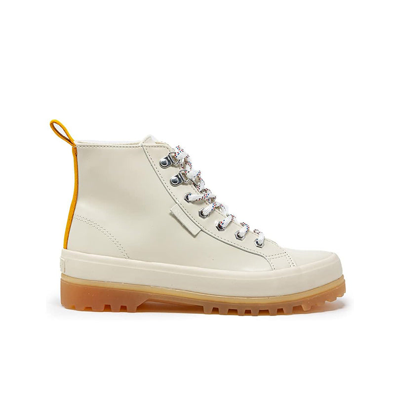 Superga Alpina Tape Women's Boots Beige Leather Boots Lace up Outdoor Casual Shoes S111SMW602