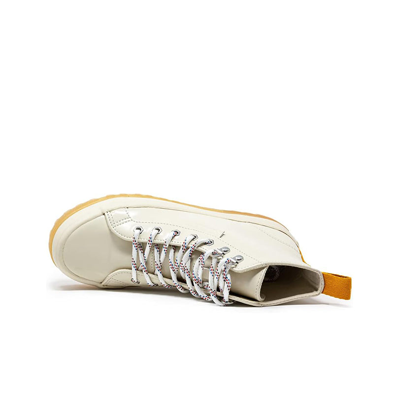 Superga Alpina Tape Women's Boots Beige Leather Boots Lace up Outdoor Casual Shoes S111SMW602