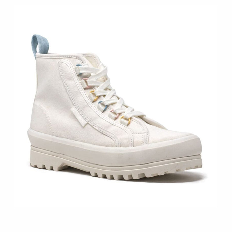 Superga 2341 ALPINA Women's Boots White Lace up Outdoor Casual Shoes S41158W