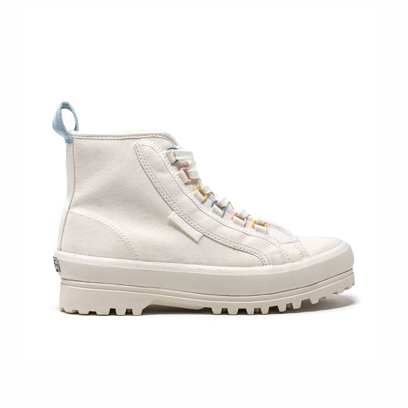 Superga 2341 ALPINA Women's Boots White Lace up Outdoor Casual Shoes S41158W