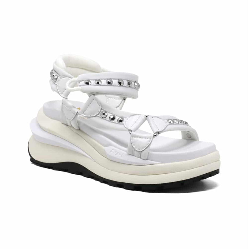 Ash Shogun Womens Sandals White Leather Platform Sandals SS22S135305