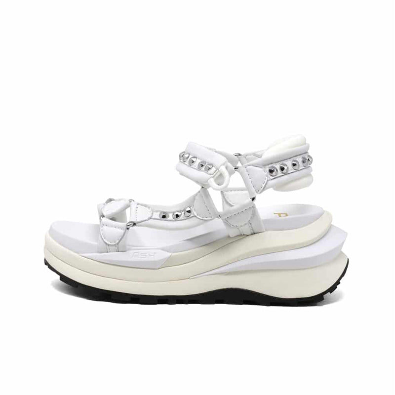 Ash Shogun Womens Sandals White Leather Platform Sandals SS22S135305