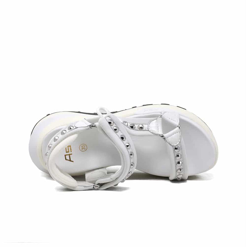 Ash Shogun Womens Sandals White Leather Platform Sandals SS22S135305