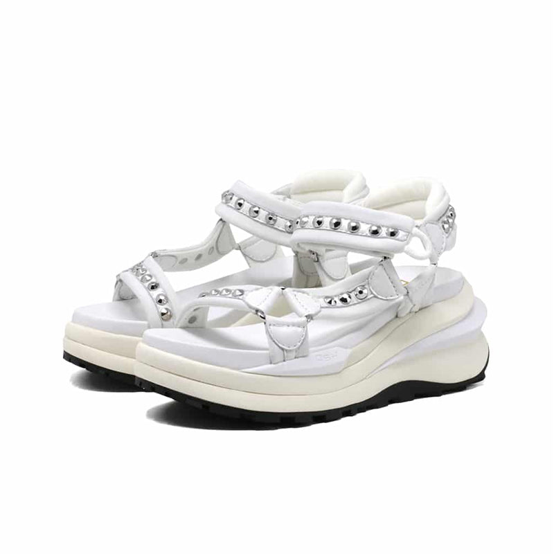 Ash Shogun Womens Sandals White Leather Platform Sandals SS22S135305