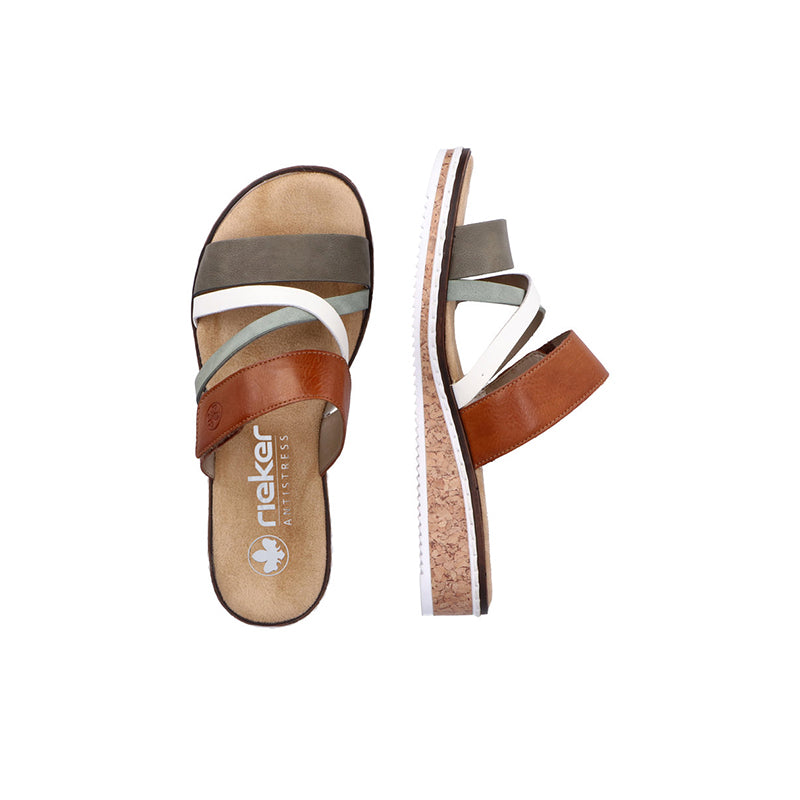 Rieker Women's Slippers Fashion Hook & Loop Casual Summer Sandals V3652