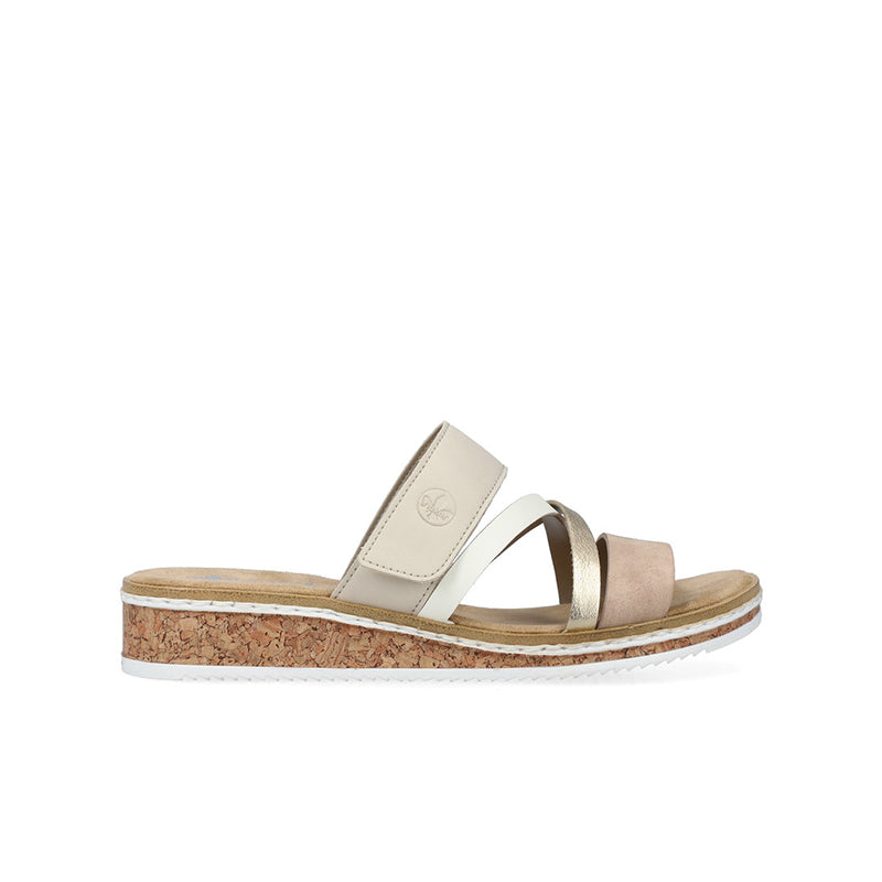 Rieker Women's Slippers Fashion Hook & Loop Casual Summer Sandals V3652