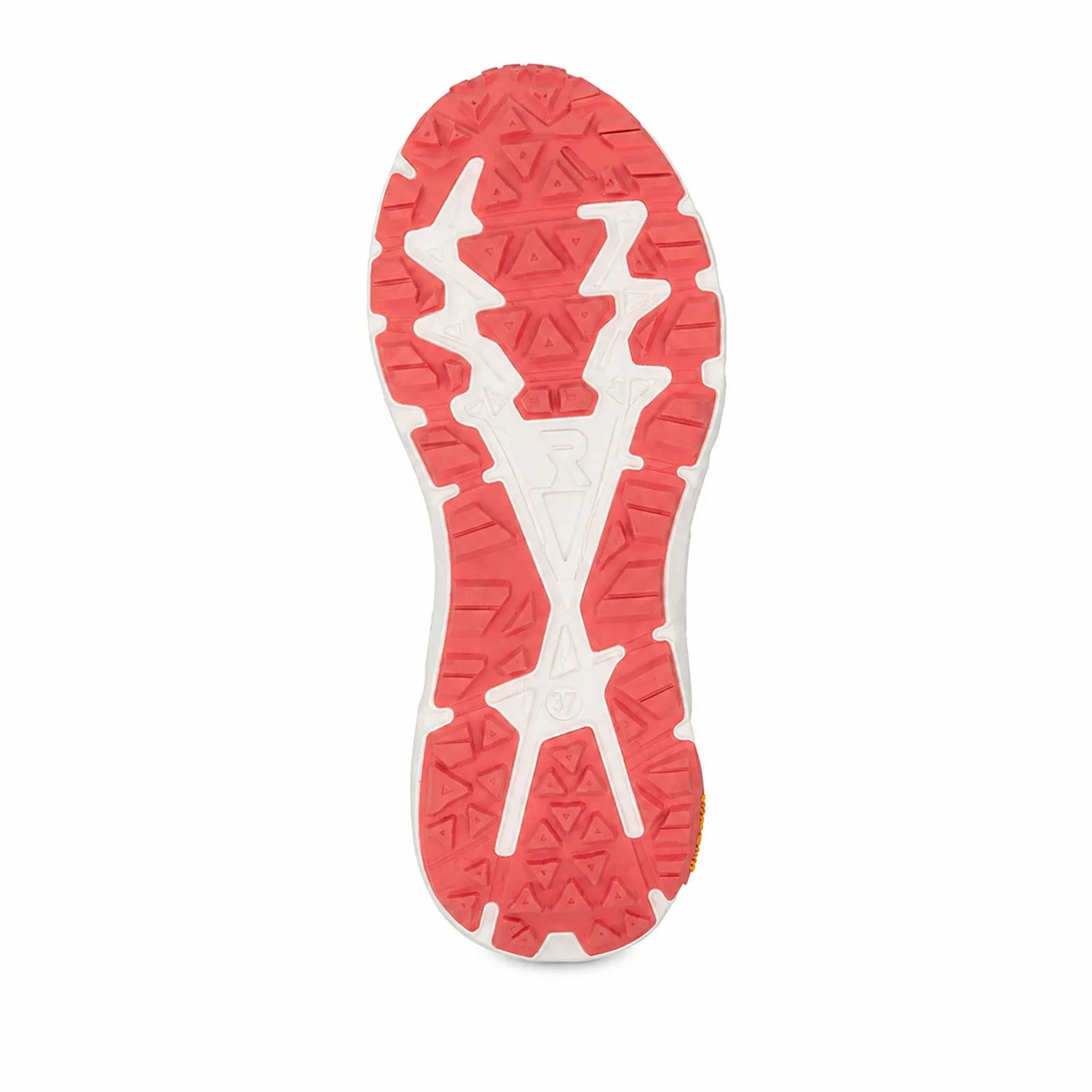 Rieker Kaweka women's blue trekking trainers, side and rear angle view showing quick lace system and lightweight sole