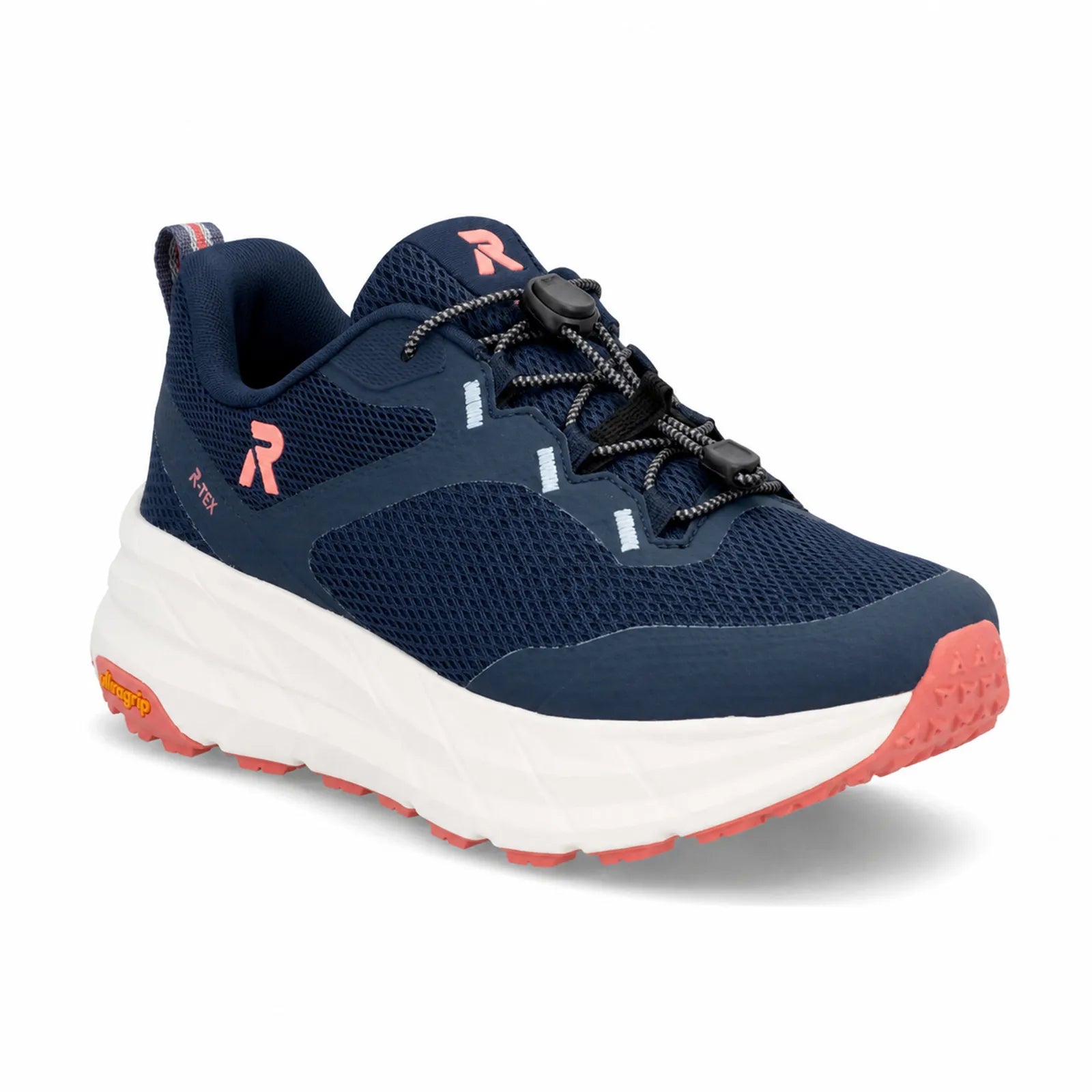Rieker Kaweka women's blue trekking trainers with quick lace fastening and lightweight outdoor sole, main product view