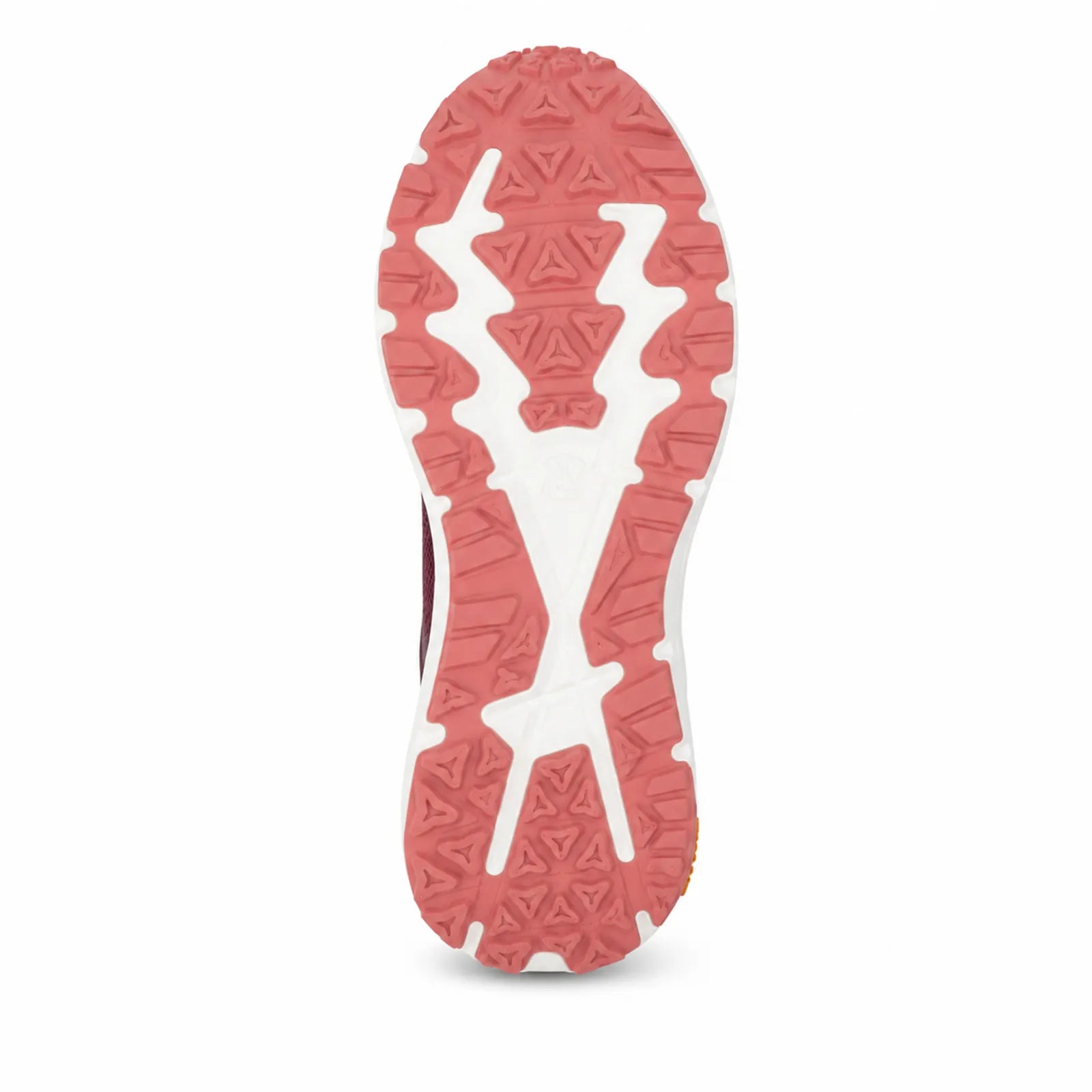 Rieker Kaweka women's red trekking trainers, side and rear angle view showing quick lace system and lightweight sole