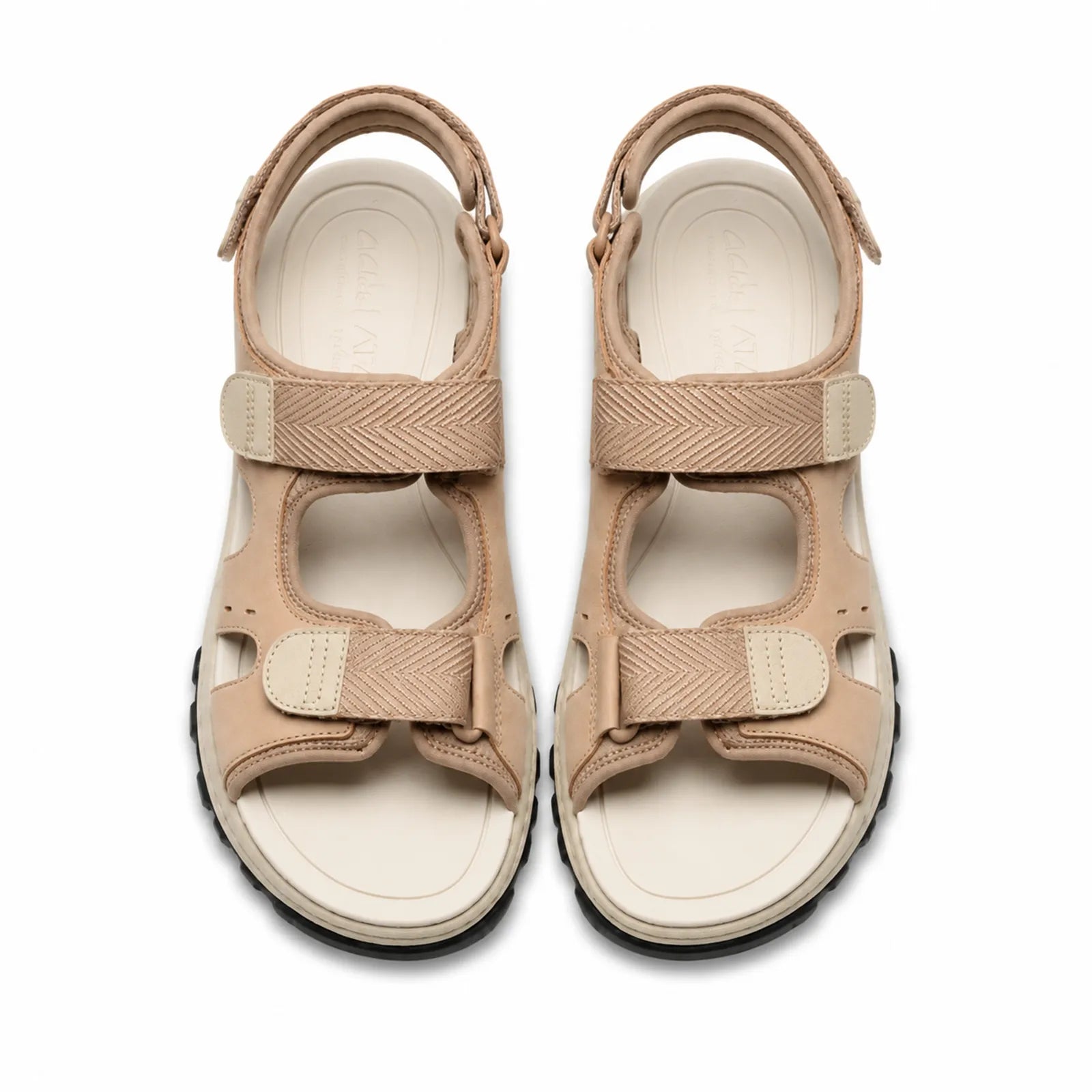 Side view of Clarks ATL Trek Surf women's sand leather sandals with durable outsole