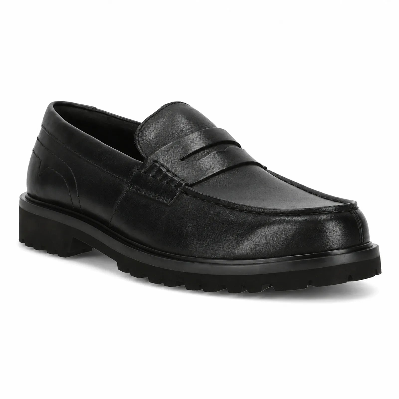 Clarks Berwick Lo men's black leather loafers with classic slip-on design for work wear