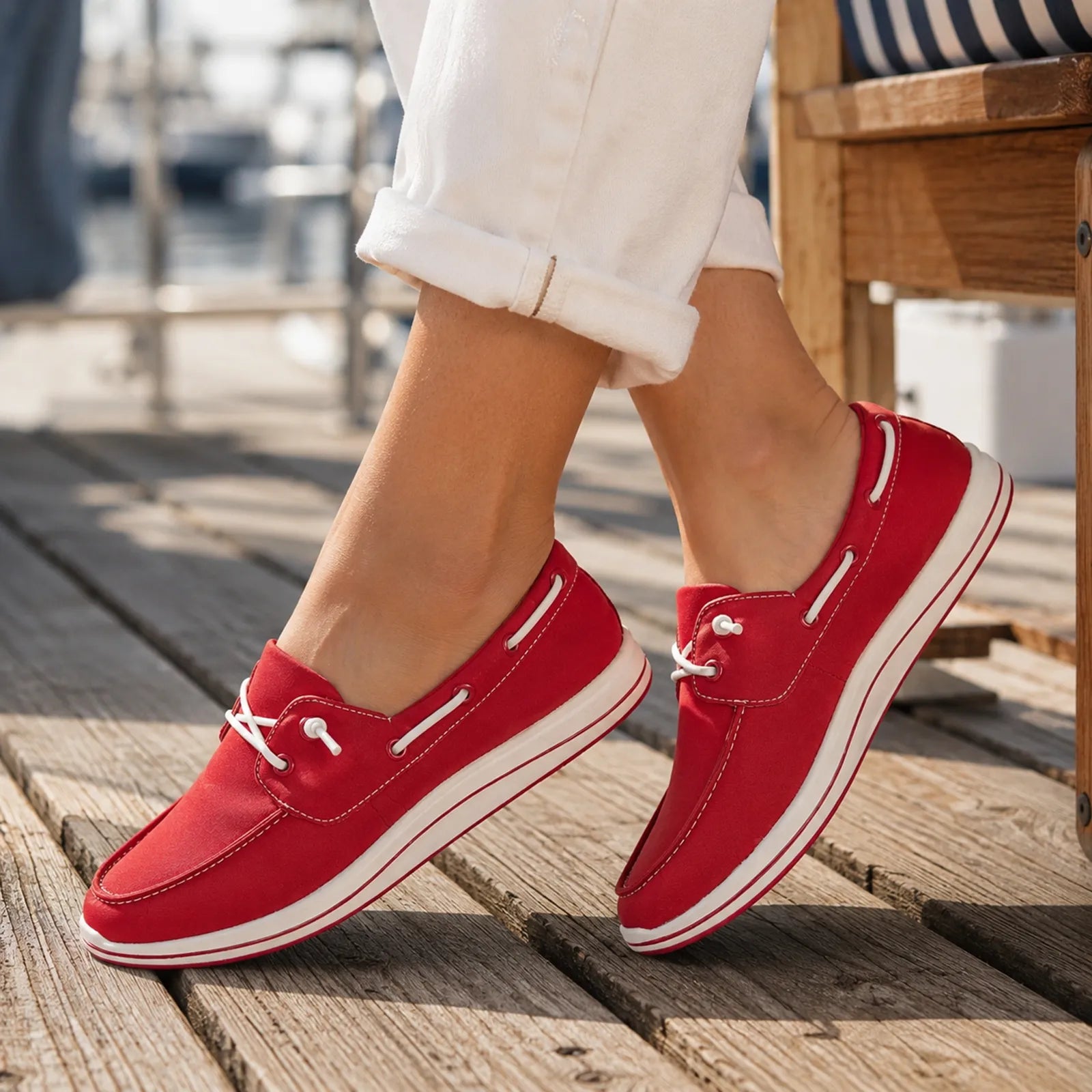 Clarks Brinkley Edge cherry loafers shown on foot for comfortable everyday walking